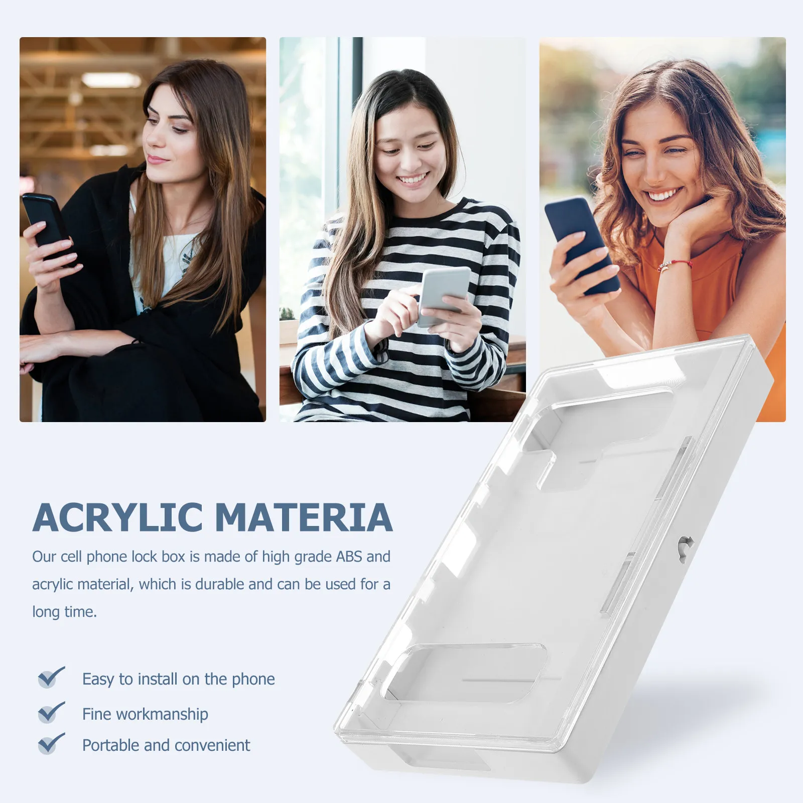 Transparent Phone Lock Box Key Operated Cell Phone Jail Made of High Grade ABS Acrylic Material Fits Most Smartphones Emergency
Transparent Phone Lock Box Key Operated Cell Phone Jail Made of High Grade ABS Acrylic Material Fits Most Smartphones Emergency