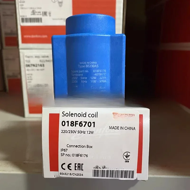 Solenoid valve EVR coil 220V/230V 50HZ 018F6701 018F6176
Solenoid valve EVR coil 220V/230V 50HZ 018F6701 018F6176