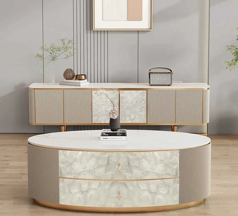 Italian shell modern light luxury solid wood coffee table TV cabinet audio-visual cabinet
Italian shell modern light luxury solid wood coffee table TV cabinet audio-visual cabinet
