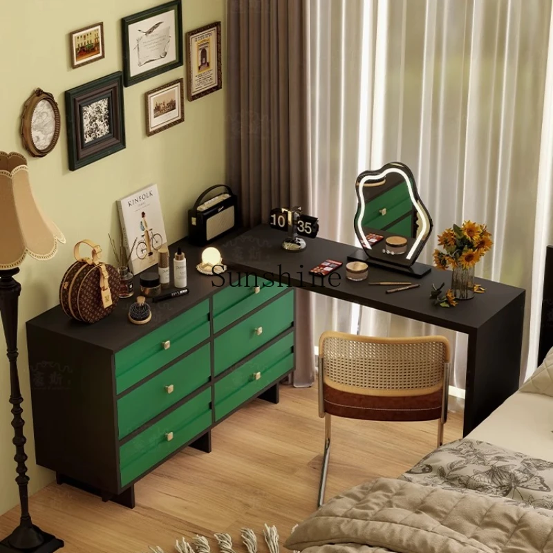 American medieval dresser integrated chest cabinet storage bedroom corner desk retractable
American medieval dresser integrated chest cabinet storage bedroom corner desk retractable