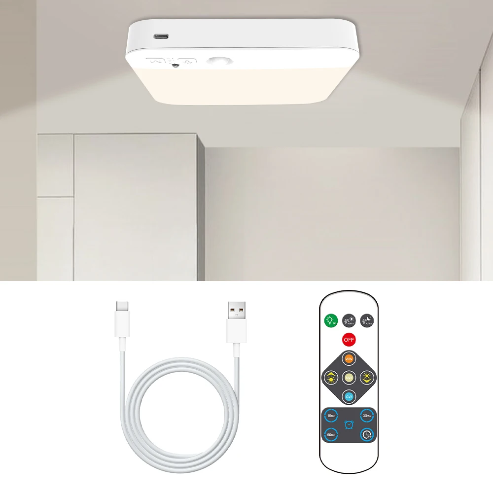 USB Rechargeable LED Motion Sensor Night Light Magnetic Remote Control No Drill Wireless Under Cabinet Lamp for Bedroom Kitchen
USB Rechargeable LED Motion Sensor Night Light Magnetic Remote Control No Drill Wireless Under Cabinet Lamp for Bedroom Kitchen