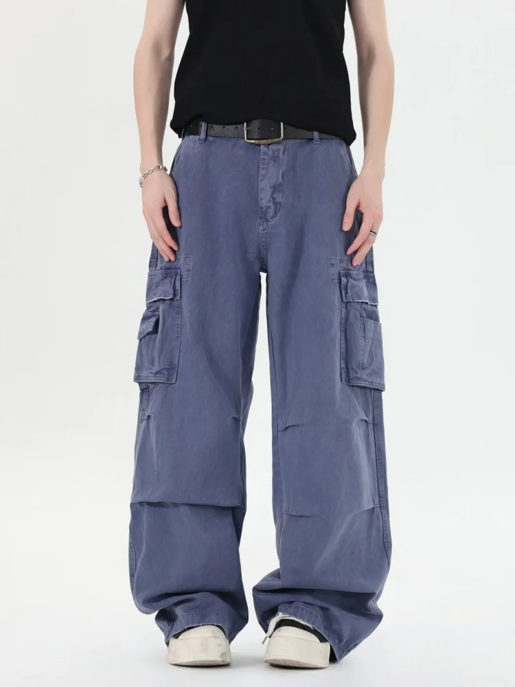 2025 Cyber Y2K Streetwear Blue Pleated Baggy Cargo Jeans Pants For Men Designer Clothes Straight Multi Pockets Denim Trousers
2025 Cyber Y2K Streetwear Blue Pleated Baggy Cargo Jeans Pants For Men Designer Clothes Straight Multi Pockets Denim Trousers