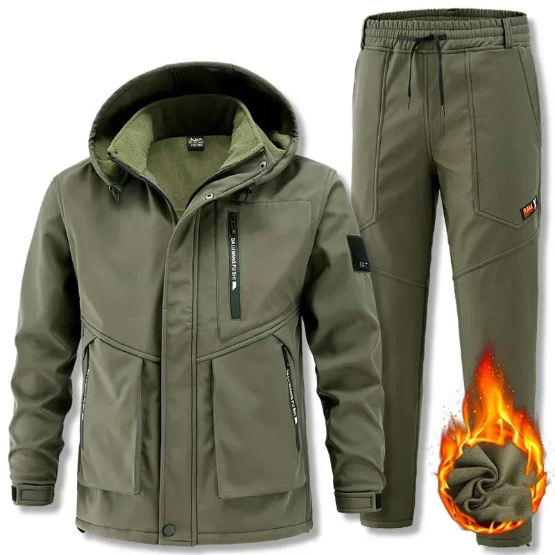 Winter Autumn Tactical Jacket Suit Men Soft Tactical Jackets Waterproof Pants Men Hiking Camping Hood Windbreaker Fleece Jacket
Winter Autumn Tactical Jacket Suit Men Soft Tactical Jackets Waterproof Pants Men Hiking Camping Hood Windbreaker Fleece Jacket