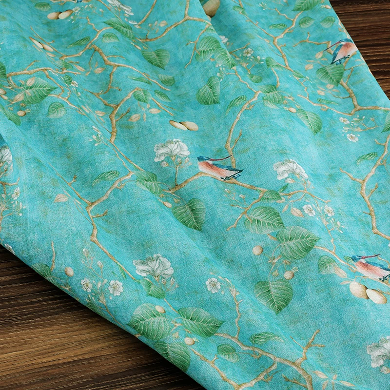 Cooling Hemp Fabric with Bird And Flower Pattern for Hanfu Dres And Robes Traditional Chinese Sle Handmade DIY Home Decor
Cooling Hemp Fabric with Bird And Flower Pattern for Hanfu Dres And Robes Traditional Chinese Sle Handmade DIY Home Decor