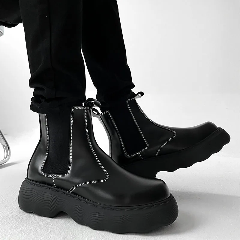 mens fashion punk rock dress chelsea boots black trendy genuine leather shoes cowboy platform boot cool designer ankle botas man
mens fashion punk rock dress chelsea boots black trendy genuine leather shoes cowboy platform boot cool designer ankle botas man