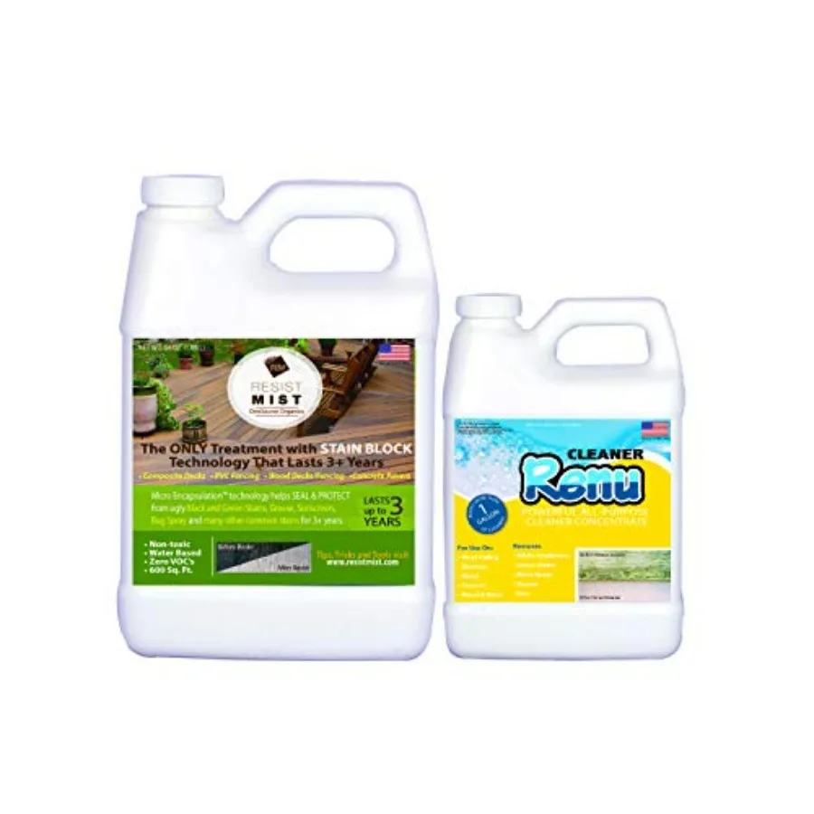 Composite Deck Sealer with Cleaner for Deck Armor-Non-Slip Half Gallon Stain Grease Proof Treatment-Keeps Surfaces Looking Fres
Composite Deck Sealer with Cleaner for Deck Armor-Non-Slip Half Gallon Stain Grease Proof Treatment-Keeps Surfaces Looking Fres