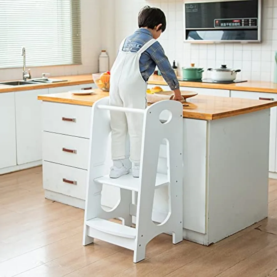 Kitchen Step Stool for and Toddlers with Safety Rail Standing Tower for Kitchen Counter 3 Heights Adjustable Solid Wood Step Up
Kitchen Step Stool for and Toddlers with Safety Rail Standing Tower for Kitchen Counter 3 Heights Adjustable Solid Wood Step Up