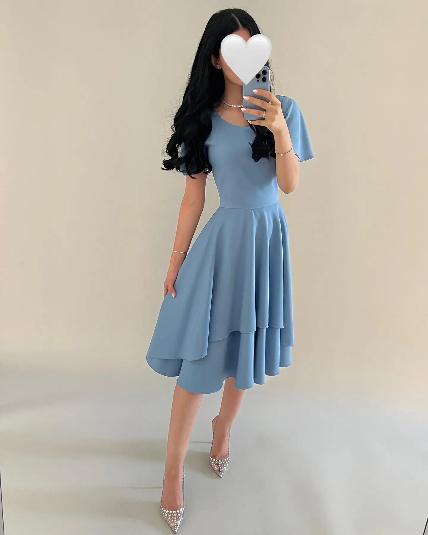 Customized Classic Crew Neck Chiffon Short Sleeves Evening Dress Graceful Pleats Photo Color Vestido De Festa Robe de soirée
Customized Classic Crew Neck Chiffon Short Sleeves Evening Dress Graceful Pleats Photo Color Vestido De Festa Robe de soirée