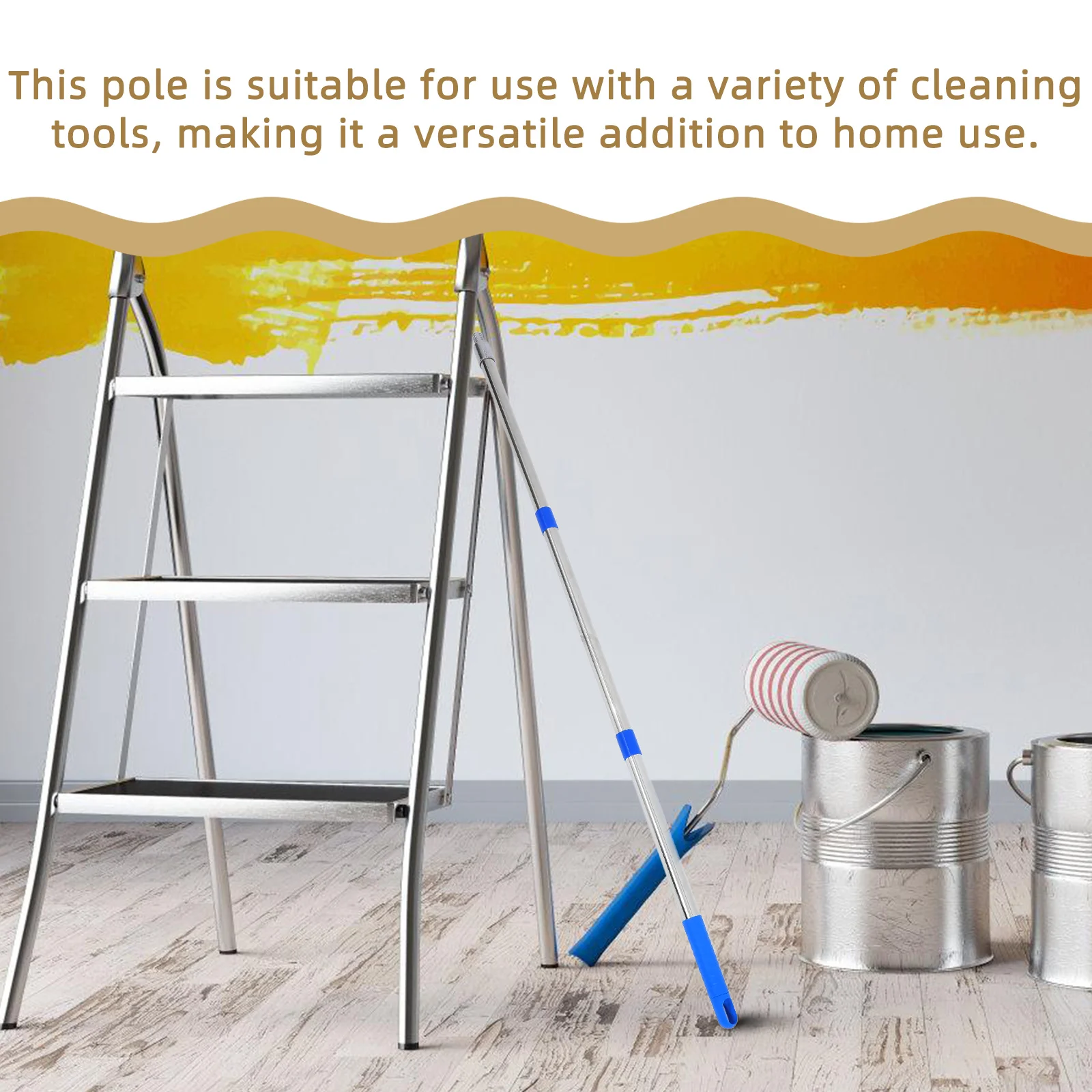 Thickened Multi-joint 3 Sections Blue 201 Steel Paint Extension Pole for Painting Cleaning Roller Brush Extension Pole Brush
Thickened Multi-joint 3 Sections Blue 201 Steel Paint Extension Pole for Painting Cleaning Roller Brush Extension Pole Brush