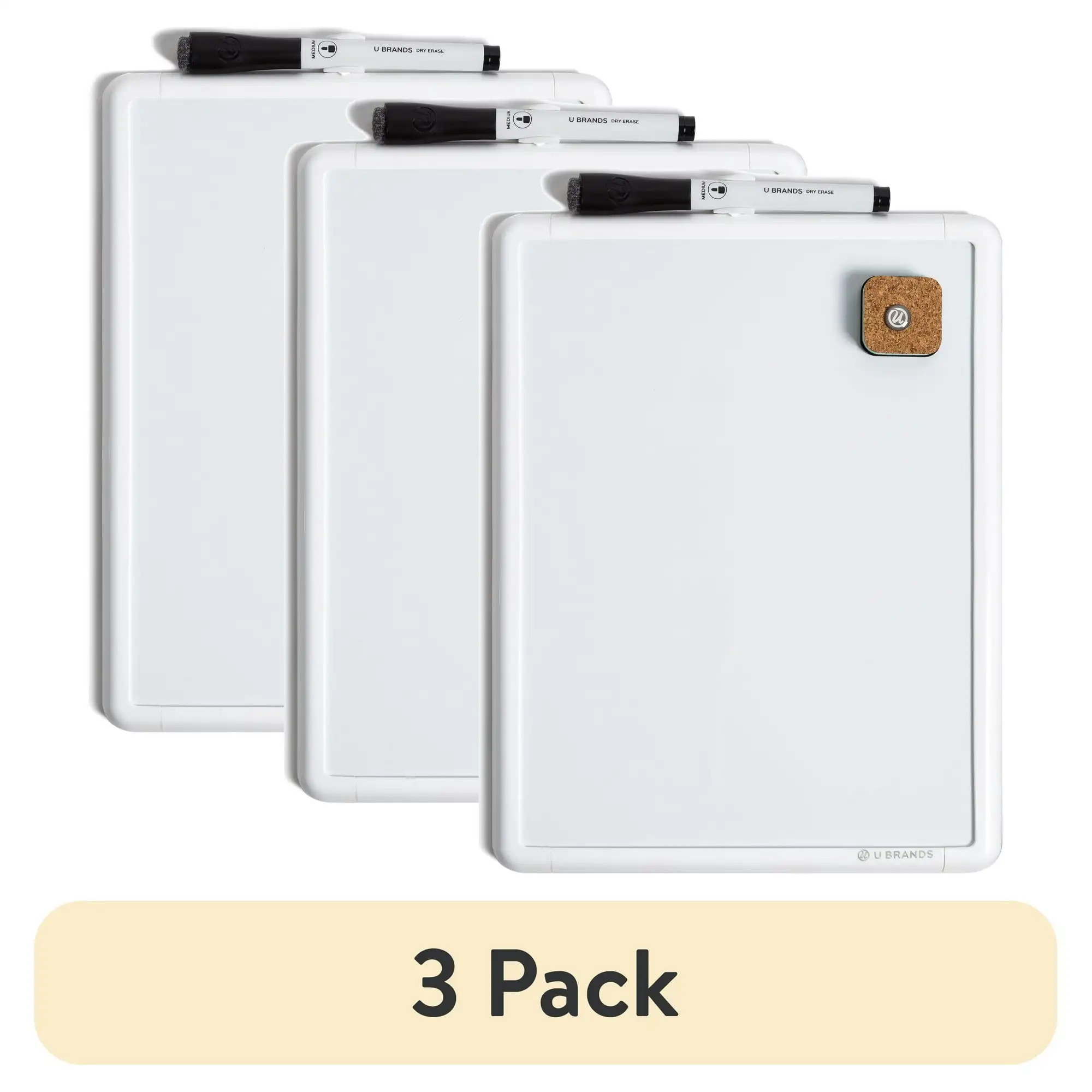 (3 pack) U Brands 8.5" x 11" Contempo Magnetic Dry Erase Whiteboard, White Frame
(3 pack) U Brands 8.5" x 11" Contempo Magnetic Dry Erase Whiteboard, White Frame