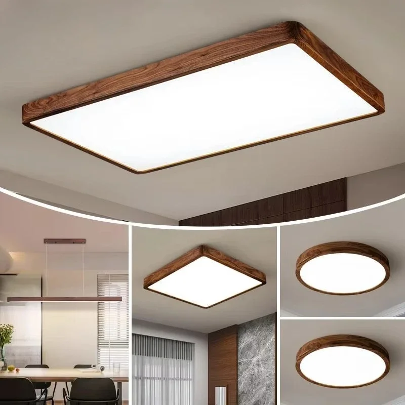 Modern LED Ceiling Lights Real Wooden Lamps For Bedroom Round&Square Solid Wood Acrylic Lampshade Fixture Lustre Indoor Lighting
Modern LED Ceiling Lights Real Wooden Lamps For Bedroom Round&Square Solid Wood Acrylic Lampshade Fixture Lustre Indoor Lighting