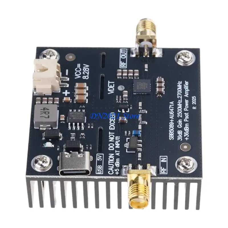 F3KE Double Power Supply 8 28V and Type C 5V 2.4GHz Radio Frequency Amplifier for Flexible in Outdoor Laboratory and More
F3KE Double Power Supply 8 28V and Type C 5V 2.4GHz Radio Frequency Amplifier for Flexible in Outdoor Laboratory and More