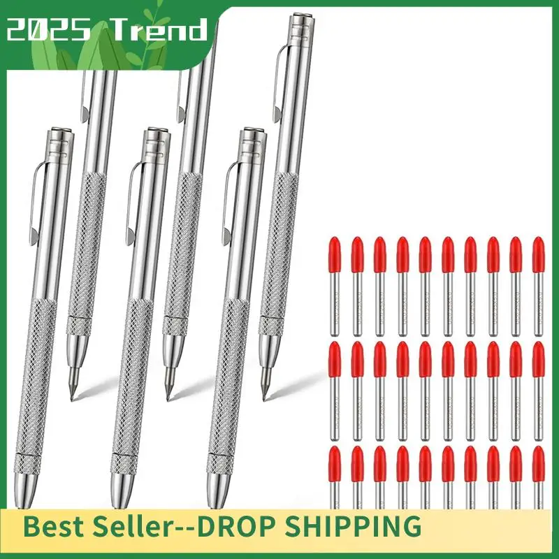 AA14 New 6 Pcs Tungsten Carbide Tip Scriber With 30 Replacement Marking Tip Aluminium Magnet Carbide Scribe Tool Engraving Pen
AA14 New 6 Pcs Tungsten Carbide Tip Scriber With 30 Replacement Marking Tip Aluminium Magnet Carbide Scribe Tool Engraving Pen