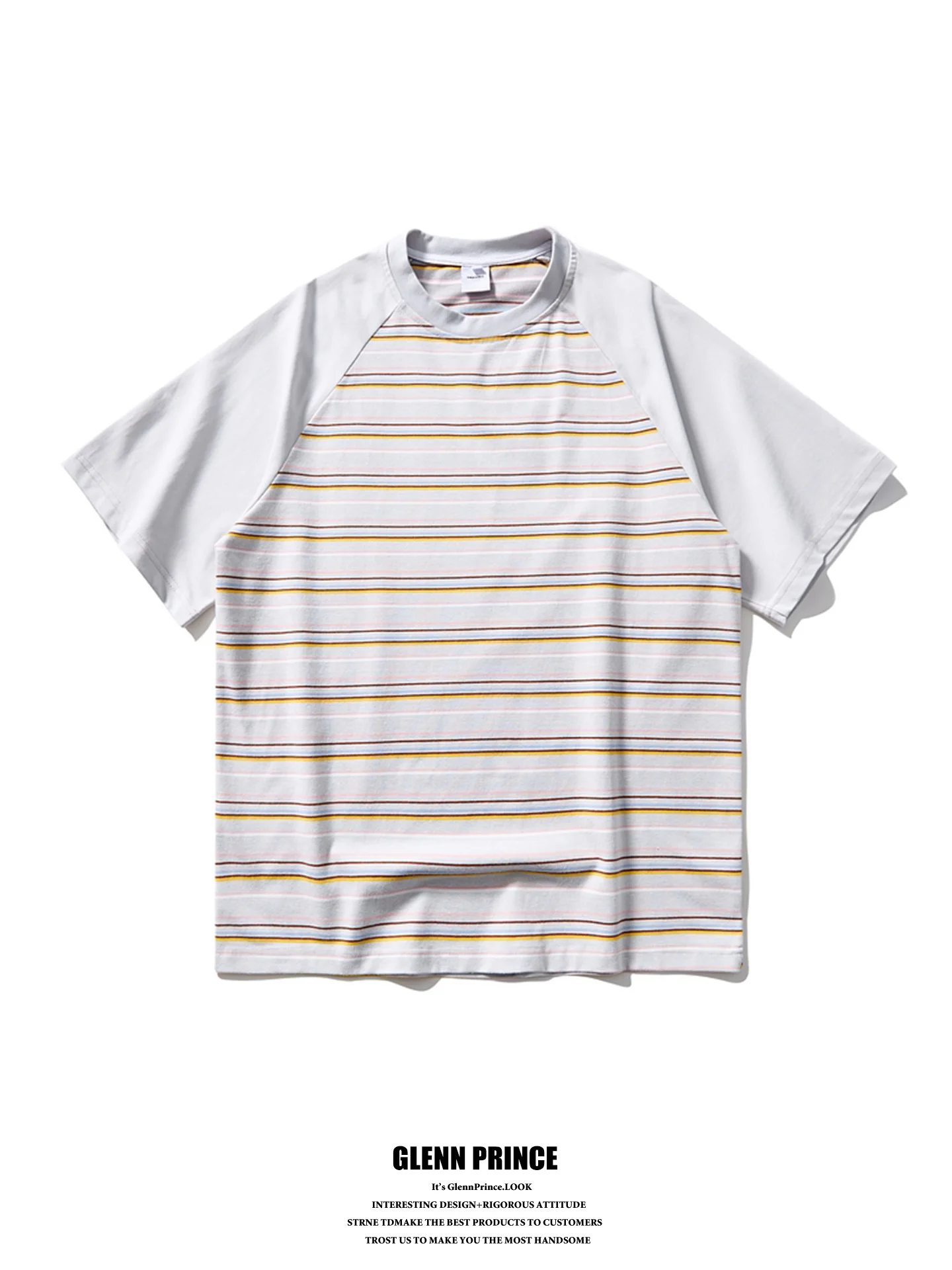 American Retro Striped Shoulder Insert Short Sleeve T-Shirt Men Summer Casual College Style Couple Tops Loose Fit Youth Popular
American Retro Striped Shoulder Insert Short Sleeve T-Shirt Men Summer Casual College Style Couple Tops Loose Fit Youth Popular