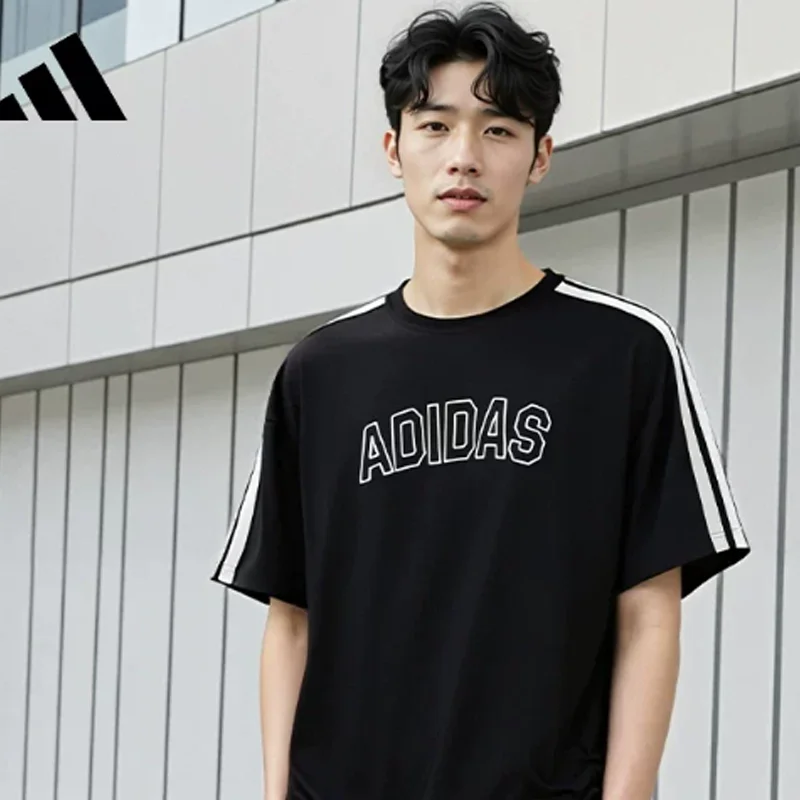 Men adidas KB9135 Black White 3-Stripes Big Letter Logo Crew Neck Tee Soft Sport Short Sleeve Top Run Gym Training Daily
Men adidas KB9135 Black White 3-Stripes Big Letter Logo Crew Neck Tee Soft Sport Short Sleeve Top Run Gym Training Daily