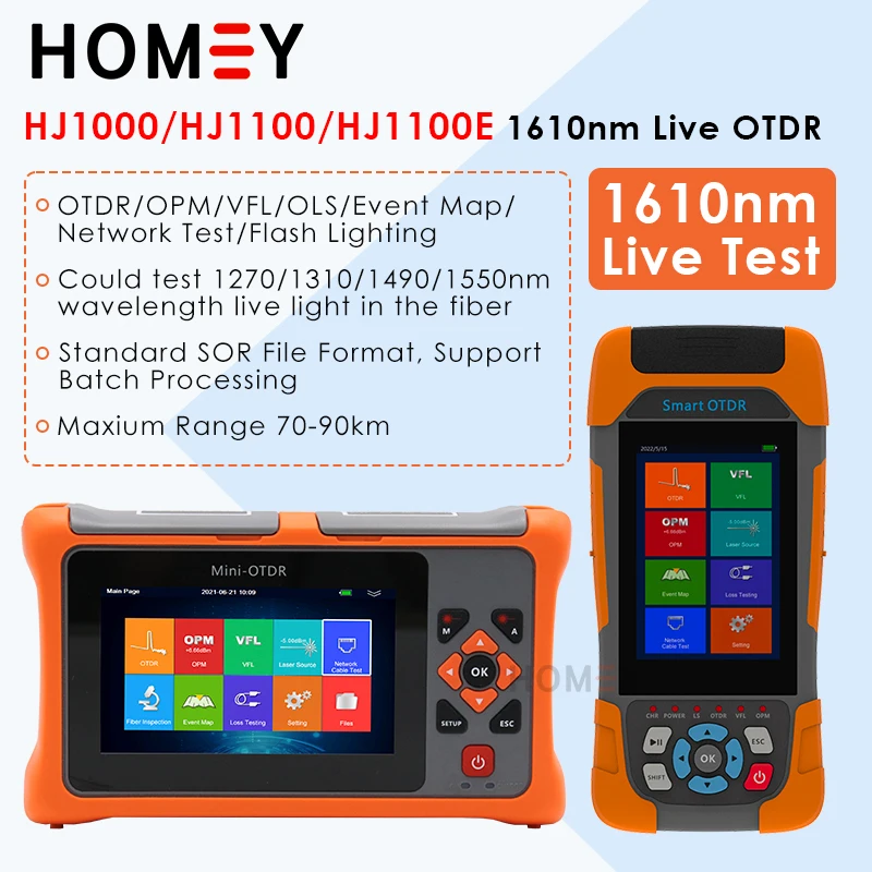 Free Shipping Mini OTDR 1610nm OTDR Active Fiber Reflectometer Live Test VFL OLS OPM IOLA Event Map Ethernet
Free Shipping Mini OTDR 1610nm OTDR Active Fiber Reflectometer Live Test VFL OLS OPM IOLA Event Map Ethernet