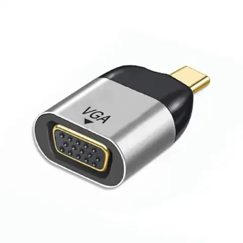 USB‑C Male to VGA Female Adapter 1080P@60Hz Video Output Converter for Laptop Monitor Projector