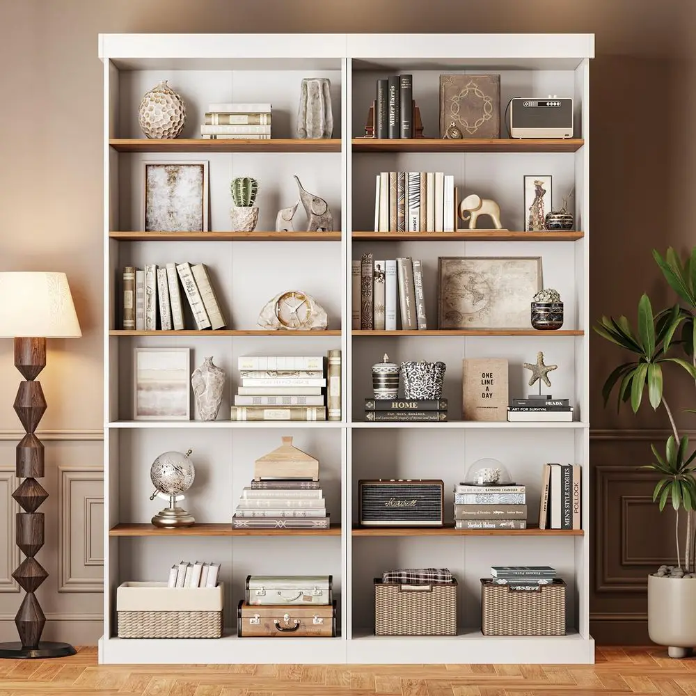 70.8 Tall White Bookshelf, Farmhouse Modular Bookcase with 6Tier Adjustable Shelves, Large Storage Cabinet for Home Office, Liv
70.8 Tall White Bookshelf, Farmhouse Modular Bookcase with 6Tier Adjustable Shelves, Large Storage Cabinet for Home Office, Liv