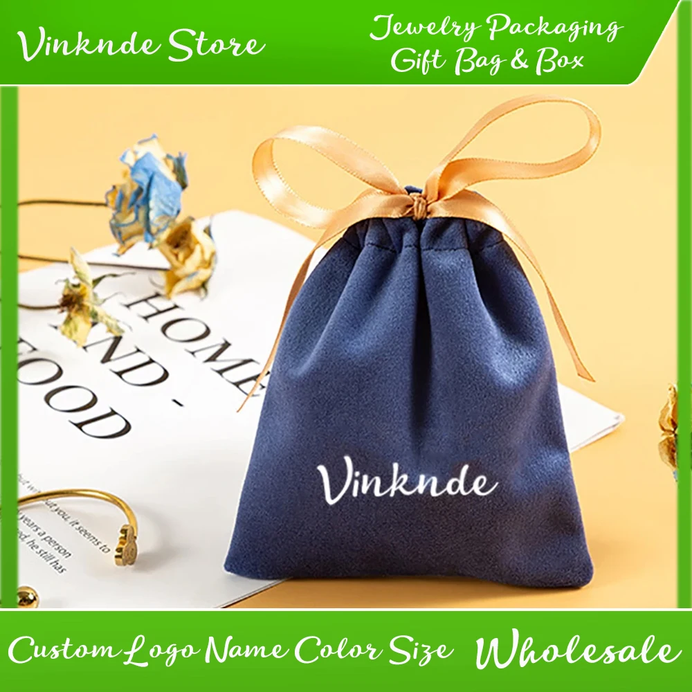 50pack Customizable Logo Velvet Jewelry Packaging Bags with Drawstring Gold Ribbon Wedding Earrings Bracelets Storage Pouch Gift
50pack Customizable Logo Velvet Jewelry Packaging Bags with Drawstring Gold Ribbon Wedding Earrings Bracelets Storage Pouch Gift