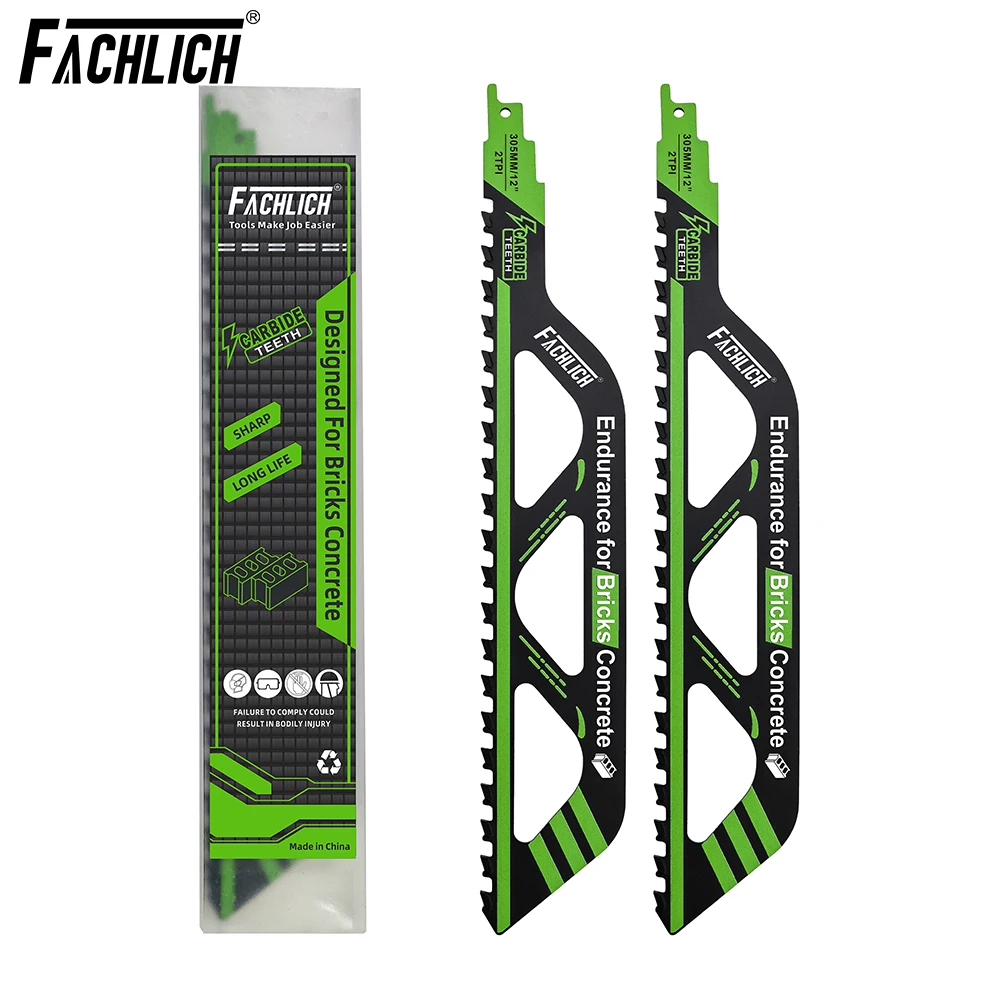 FACHLICH 305mm Reciprocating Saw Blade 12inch Carbide Blades for Cutting Porous Aerated Concrete Hollow Brick Demolition Masonry
FACHLICH 305mm Reciprocating Saw Blade 12inch Carbide Blades for Cutting Porous Aerated Concrete Hollow Brick Demolition Masonry