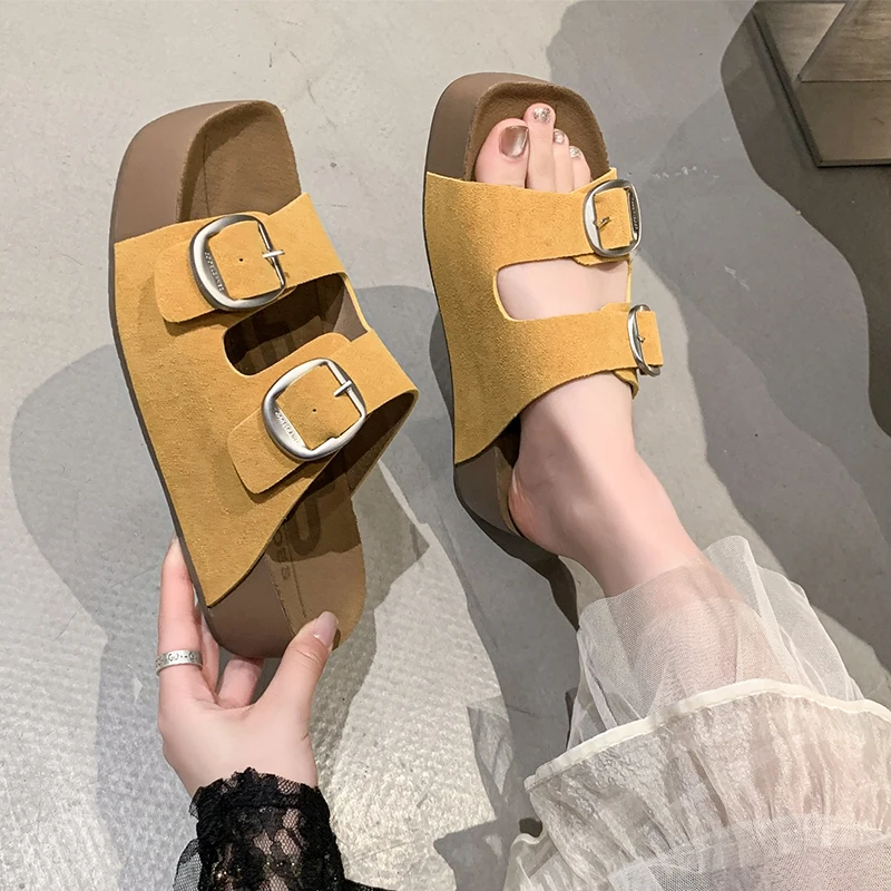 New Birken Leather Cork Slippers For Women And Men Fashion Summer Ladies All-Match Sandals Shoes soft-Soled Casusal Sandals
New Birken Leather Cork Slippers For Women And Men Fashion Summer Ladies All-Match Sandals Shoes soft-Soled Casusal Sandals