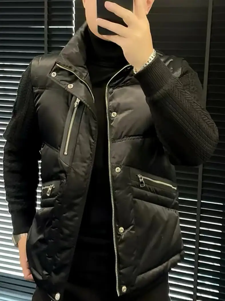 Модный легкий мужской пуховик с воротником-стойкой, вязаный свитер, повседневный, универсальный, осенне-зимний, приталенный, на молнии
Модный легкий мужской пуховик с воротником-стойкой, вязаный свитер, повседневный, универсальный, осенне-зимний, приталенный, на молнии