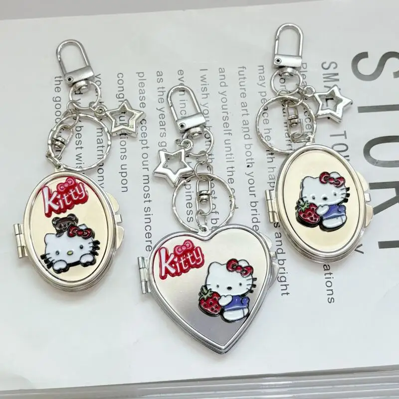 Kawaii Cartoon Hello Kitty Creative Metal Heart-Shaped Keychain Double-Sided Mirror Bag Pendant Decoration Girl Birthday Gift
Kawaii Cartoon Hello Kitty Creative Metal Heart-Shaped Keychain Double-Sided Mirror Bag Pendant Decoration Girl Birthday Gift