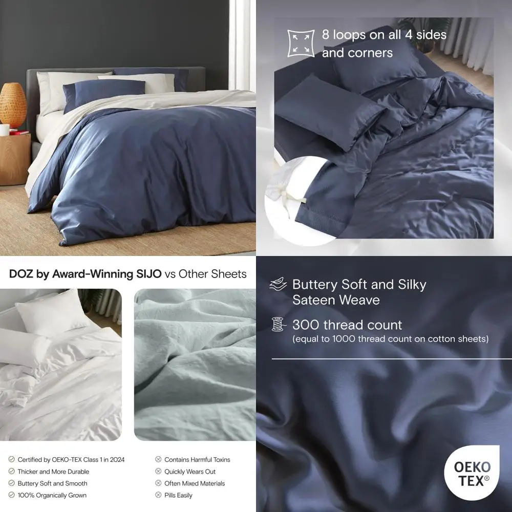 Комплект пододеяльников из органического бамбука и вискозы — мягкий, охлаждающий, высокий GSM, 1 пододеяльник, экологически чистые постельные принадлежности
Комплект пододеяльников из органического бамбука и вискозы — мягкий, охлаждающий, высокий GSM, 1 пододеяльник, экологически чистые постельные принадлежности