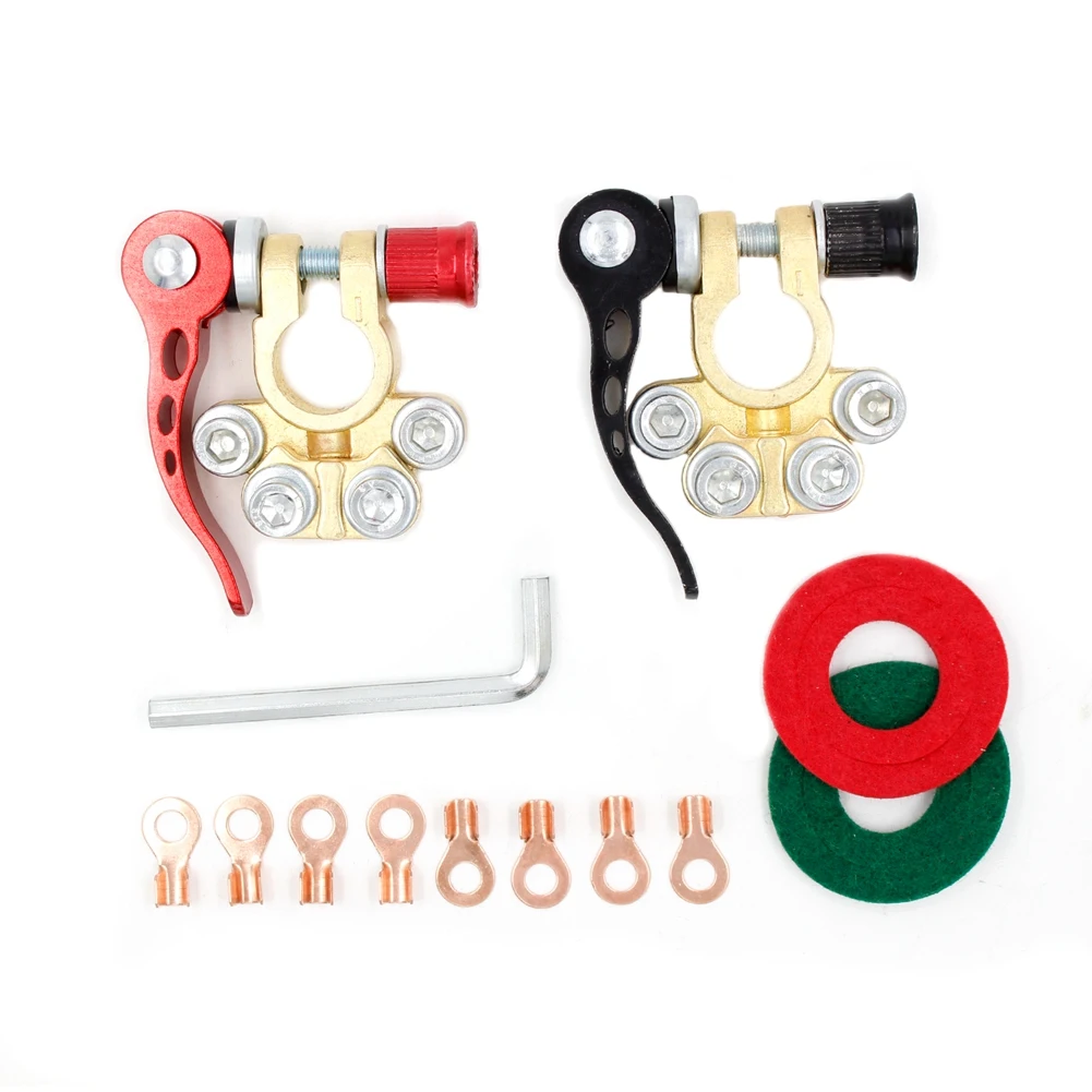 Quick Release Battery Terminals Car Battery Terminal Shut-Off Connectors for 12V 24V Boat Race UTV Tractor
Quick Release Battery Terminals Car Battery Terminal Shut-Off Connectors for 12V 24V Boat Race UTV Tractor