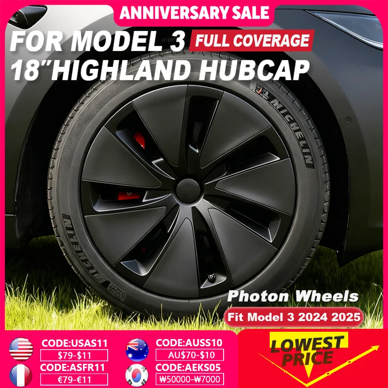 4PCS Wheel Cover Car for Tesla Model 3 Highland 18 Inch Performance Wheel Parts Full Rim Cover Wheel Cap 2025 Accessories HubCap
4PCS Wheel Cover Car for Tesla Model 3 Highland 18 Inch Performance Wheel Parts Full Rim Cover Wheel Cap 2025 Accessories HubCap