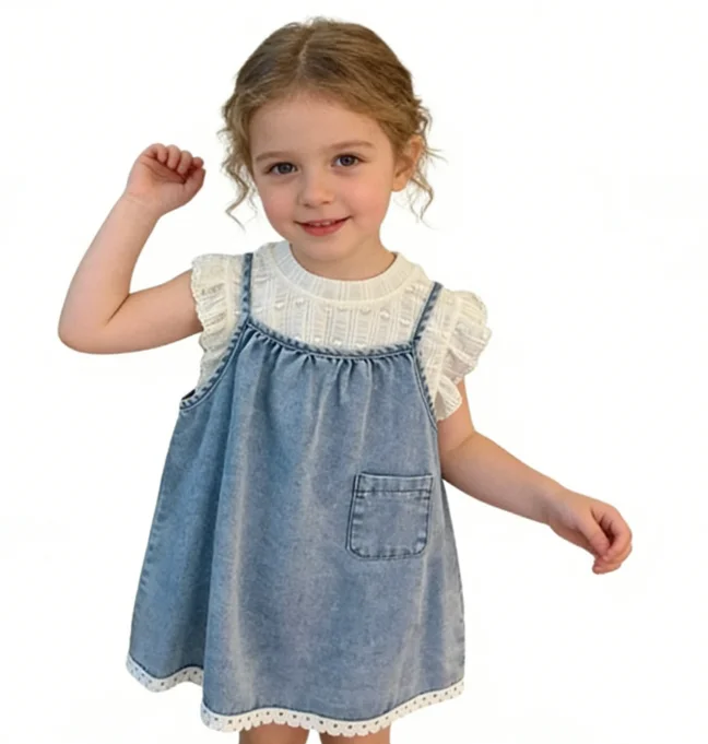 Flying Sleeve Embroidered Love T-shirt Soft Denim Suspender Skirt Two Piece Set Summer Fashion Simple All-match Casual Set
Flying Sleeve Embroidered Love T-shirt Soft Denim Suspender Skirt Two Piece Set Summer Fashion Simple All-match Casual Set