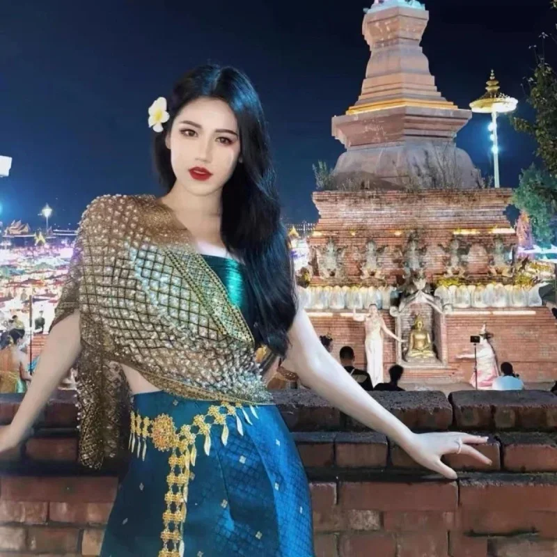 Thai Clothing Women's Short Vest And Chinese Traditional Clothing Xishuangbanna Dai Clothing Yunnan Ethnic Style For Photography
Thai Clothing Women's Short Vest And Chinese Traditional Clothing Xishuangbanna Dai Clothing Yunnan Ethnic Style For Photography