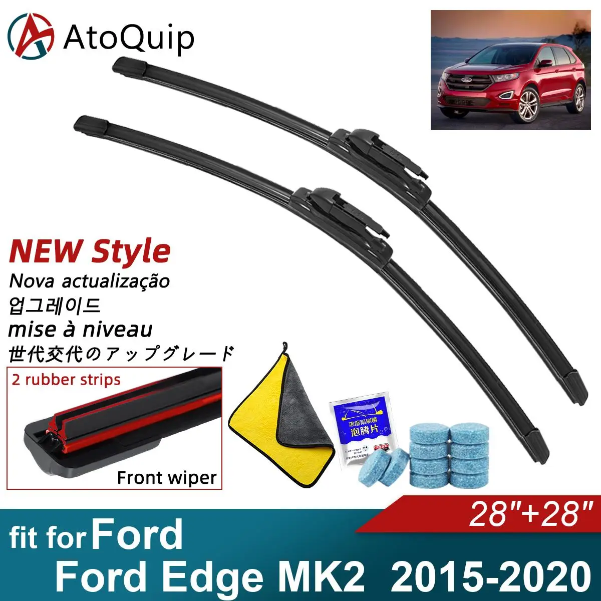 Двойные резиновые автомобильные дворники для 2015-2020 Ford Edge MK2 2015-2020, стеклоочистители переднего и заднего стекла, автомобильные аксессуары
Двойные резиновые автомобильные дворники для 2015-2020 Ford Edge MK2 2015-2020, стеклоочистители переднего и заднего стекла, автомобильные аксессуары