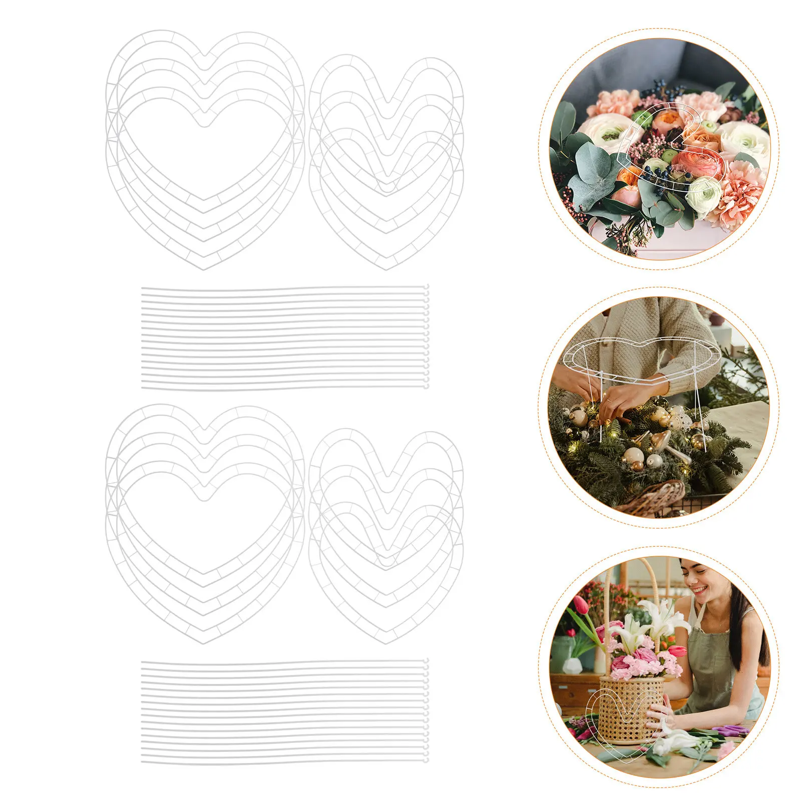 6 Sets Heart Shaped Plastic Flower Wreath Frame Bouquet Making Form Wedding Decor DIY Floral Crafts Holiday Party Wreath
6 Sets Heart Shaped Plastic Flower Wreath Frame Bouquet Making Form Wedding Decor DIY Floral Crafts Holiday Party Wreath