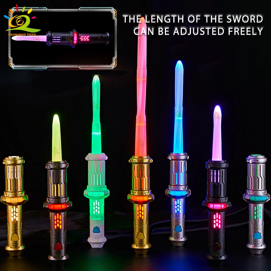 HUIQIBAO Colorful Lightsaber Adjustable Light Saber Toys For Children Retractable Sword Toys For Boys Luminous Gifts light saber
HUIQIBAO Colorful Lightsaber Adjustable Light Saber Toys For Children Retractable Sword Toys For Boys Luminous Gifts light saber