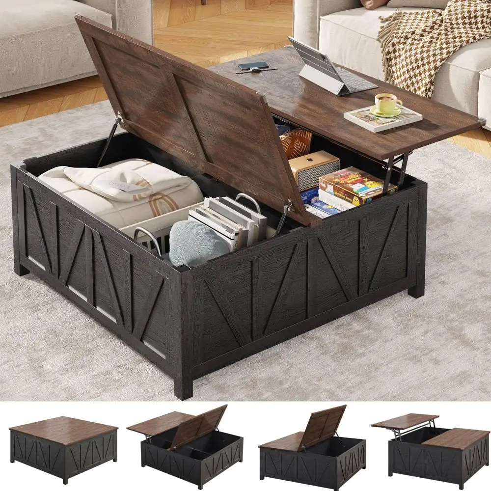 43.3 Lift Top Coffee Table with Storage, Farmhouse Coffee Table with Large Hidden Storage Compartment and ShelvesSquare Center
43.3 Lift Top Coffee Table with Storage, Farmhouse Coffee Table with Large Hidden Storage Compartment and ShelvesSquare Center