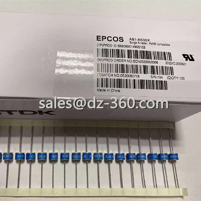 10 шт./лот B88069X1490S102 B88069X0880S102 B88069X3820S102 B88069X2140S102 EPCOS/TDK керамическая газоразрядная трубка 100% новый
10 шт./лот B88069X1490S102 B88069X0880S102 B88069X3820S102 B88069X2140S102 EPCOS/TDK керамическая газоразрядная трубка 100% новый