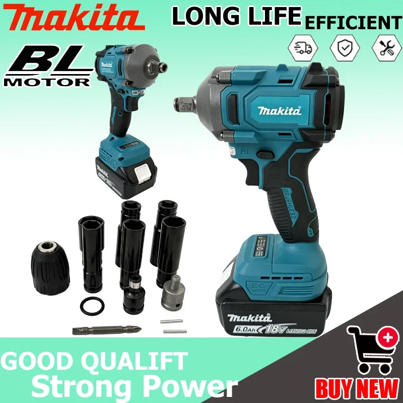 Makita 21V Li-ion Impact Wrench, 350Nm High Torque Fwd & Rev Electric Wrench for Home DIY & Industrial Construction Maintenance
Makita 21V Li-ion Impact Wrench, 350Nm High Torque Fwd & Rev Electric Wrench for Home DIY & Industrial Construction Maintenance