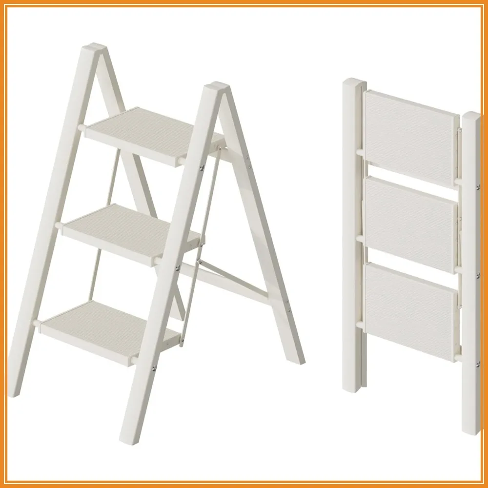3 Step Ladder, Lightweight Portable Stool with Anti-Slip Wide Pedal, 330lbs Capacity Aluminum for Household Office Kitchen
3 Step Ladder, Lightweight Portable Stool with Anti-Slip Wide Pedal, 330lbs Capacity Aluminum for Household Office Kitchen