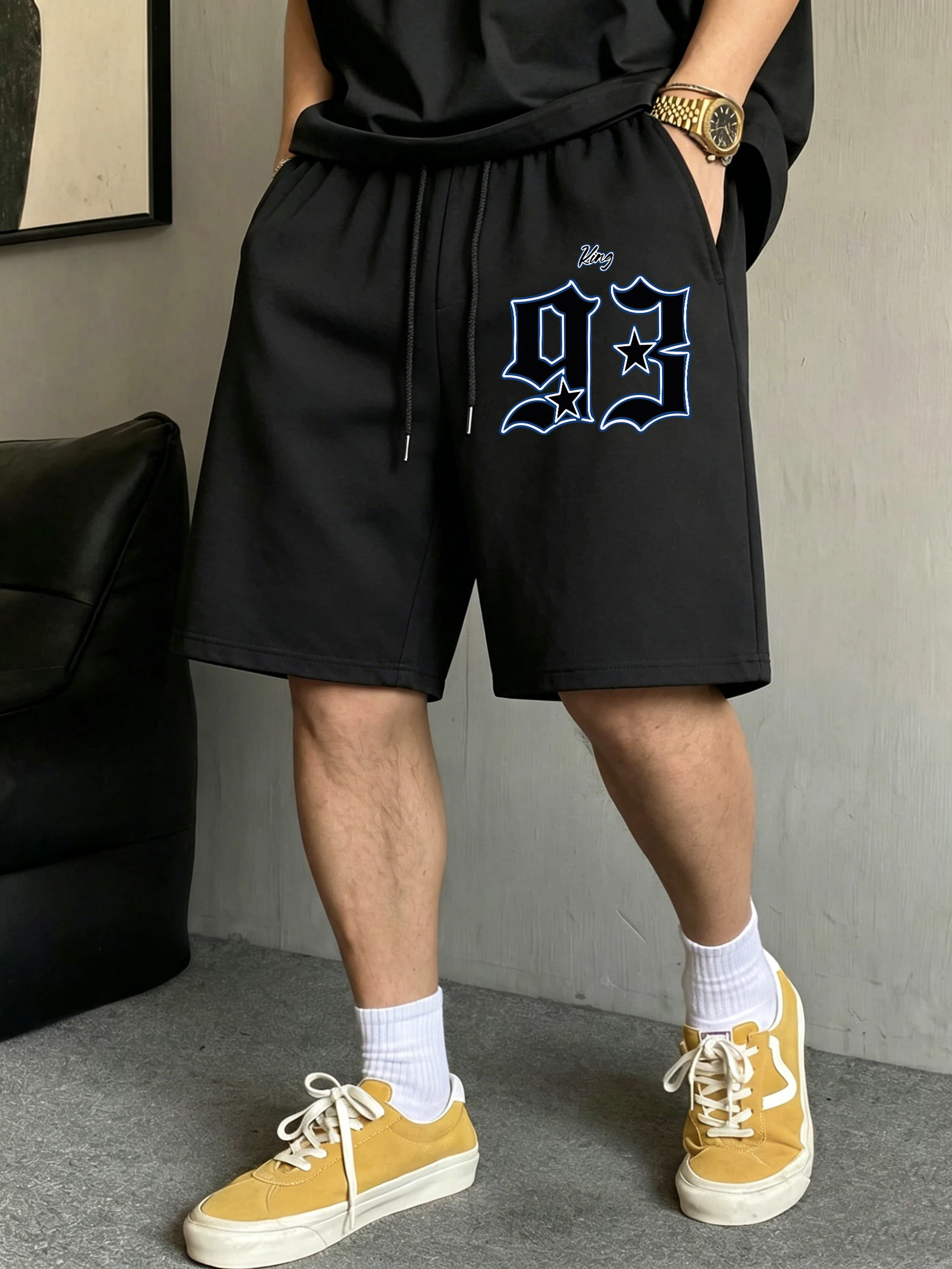 King Stars 93 Design Pocket Sweatpant Mens Summer Soft Basics Swimming Trunks Black Wide-Leg Pants Unisex Fashion Streetpants
King Stars 93 Design Pocket Sweatpant Mens Summer Soft Basics Swimming Trunks Black Wide-Leg Pants Unisex Fashion Streetpants