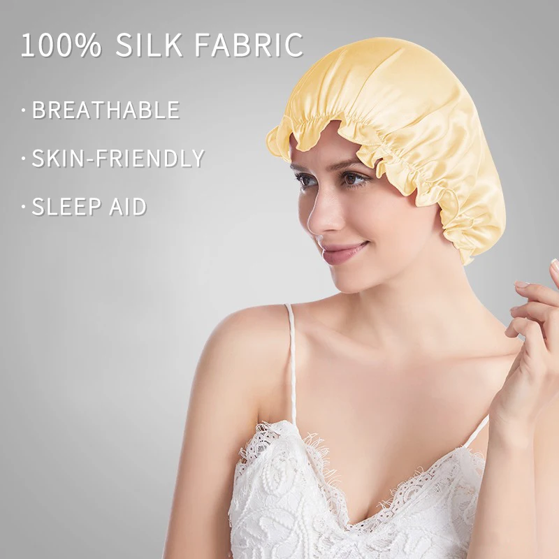 100% Mulberry Silk Caps for Sleep Comfortable Soft Silk Night Cap Hats Bonnet Beanie Hat Solid Color
100% Mulberry Silk Caps for Sleep Comfortable Soft Silk Night Cap Hats Bonnet Beanie Hat Solid Color