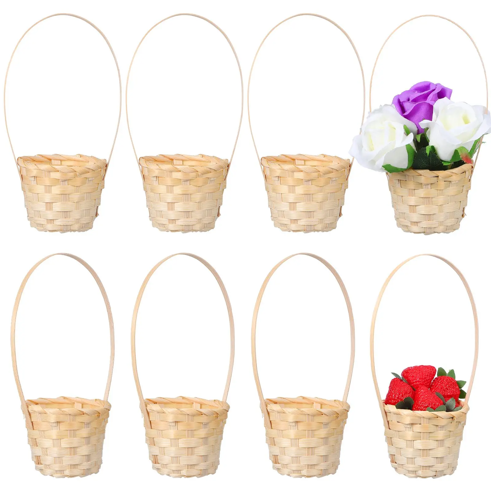 8 Pcs Woven Baskets 6cmx8cmx15cm Storage Decorative Modern Farmhouse Rural Minimalist Handheld Gift Picnic Kids Toy
8 Pcs Woven Baskets 6cmx8cmx15cm Storage Decorative Modern Farmhouse Rural Minimalist Handheld Gift Picnic Kids Toy