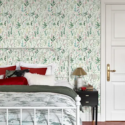 Retro Floral Wallpaper Self-Adhesive Home Decoration Real Waterproof Floral Wallpaper PVC Furniture Cabinet Stickers For Home