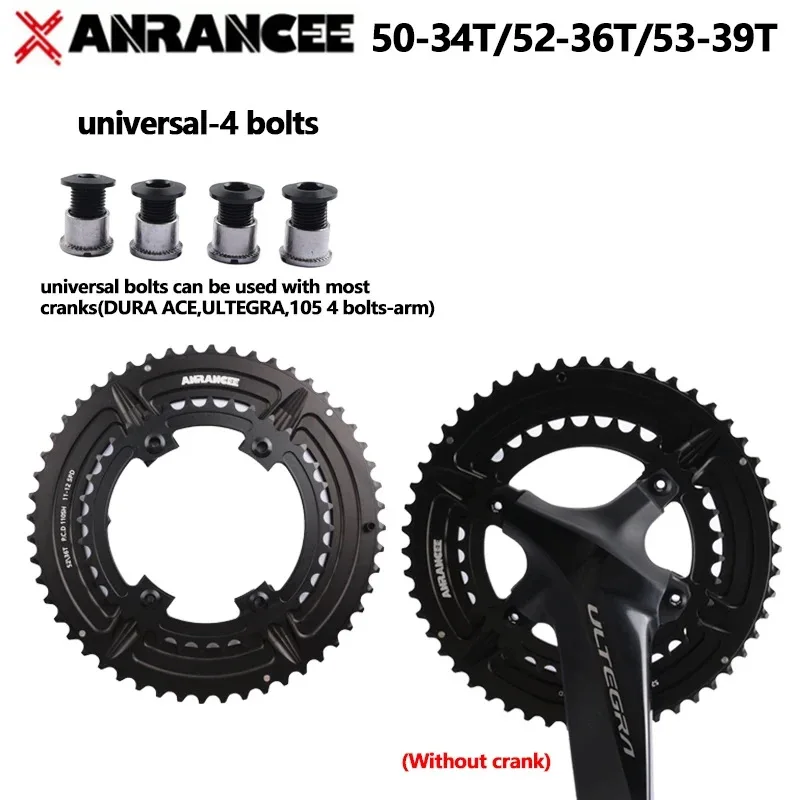 Anrancee Chainring Road Bike Crank Chainring Wheel 50-34T 52-36T 53-39T For Shimano 5800 R7000 R8000 R8100 Bicycle Crown
Anrancee Chainring Road Bike Crank Chainring Wheel 50-34T 52-36T 53-39T For Shimano 5800 R7000 R8000 R8100 Bicycle Crown
