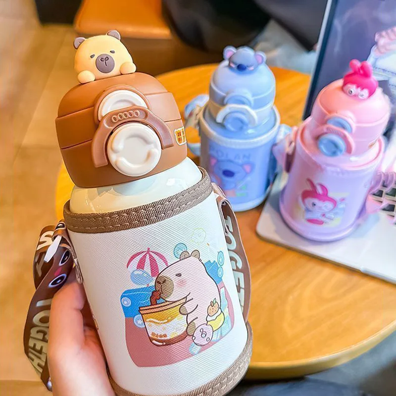 Capybara Cartoon Thermos Cup with Strap Cute Animal Lid Stainless Steel Insulated Water Bottle Portable Leak Proof Travel Mug
Capybara Cartoon Thermos Cup with Strap Cute Animal Lid Stainless Steel Insulated Water Bottle Portable Leak Proof Travel Mug