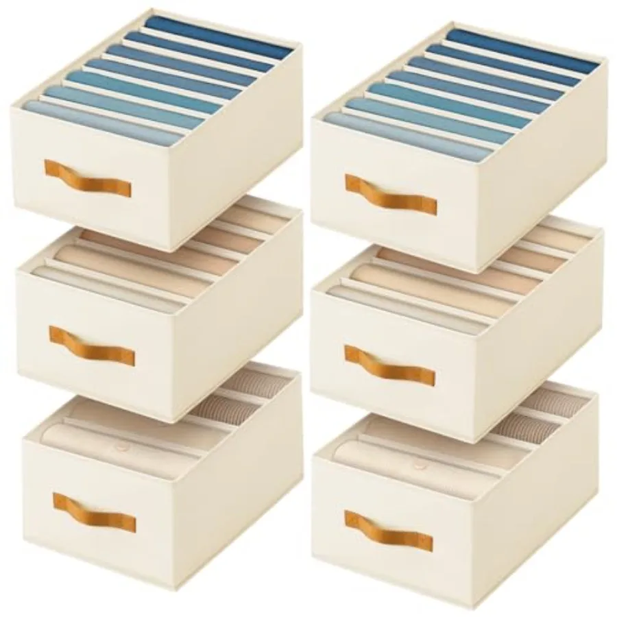 Clothes Organizers and Storage - 4/5/7 Grids Fabric Jeans Organizer with Handles, Foldable Closet Organizers Dividers, Wardrobe
Clothes Organizers and Storage - 4/5/7 Grids Fabric Jeans Organizer with Handles, Foldable Closet Organizers Dividers, Wardrobe