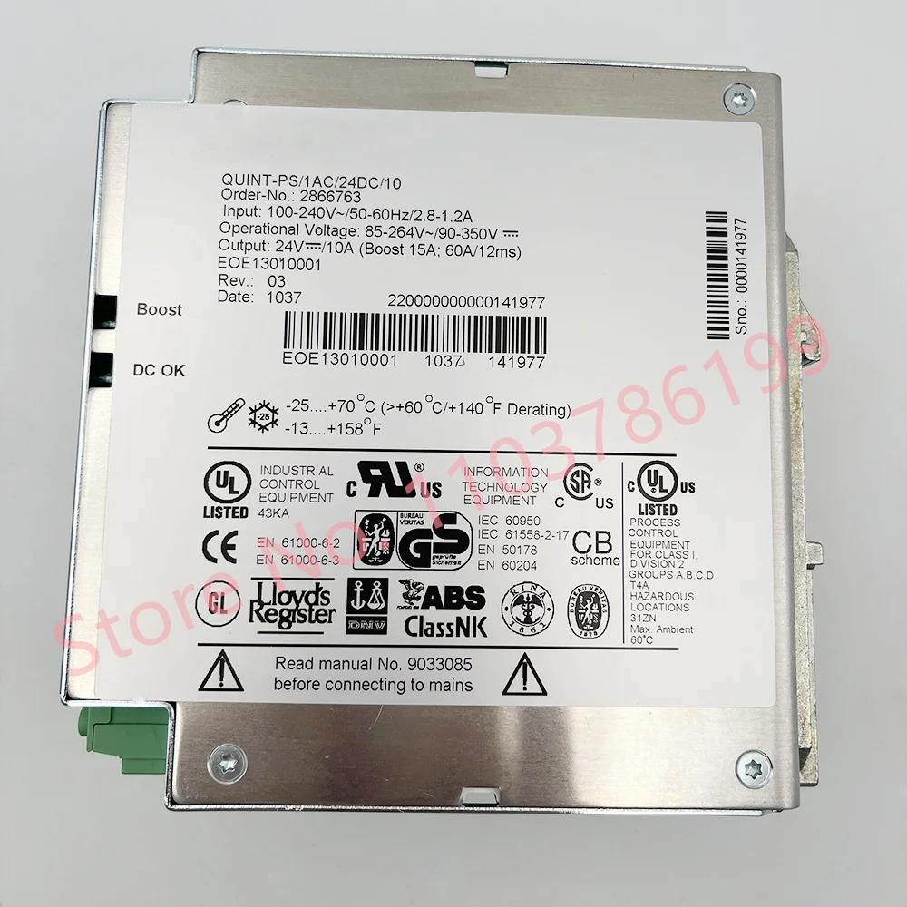 High Reliability Power Supply QUINT-PS/1AC/24DC/10 2866763
High Reliability Power Supply QUINT-PS/1AC/24DC/10 2866763
