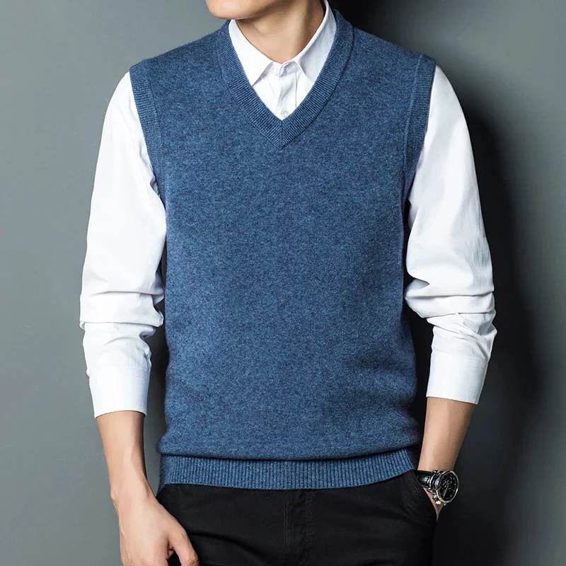 Colors 9 Men Thick Wool Knit Vest Classic Style Business Fashion Solid Color Sleeveless Formal Male Pullover Brand Clothing
Colors 9 Men Thick Wool Knit Vest Classic Style Business Fashion Solid Color Sleeveless Formal Male Pullover Brand Clothing