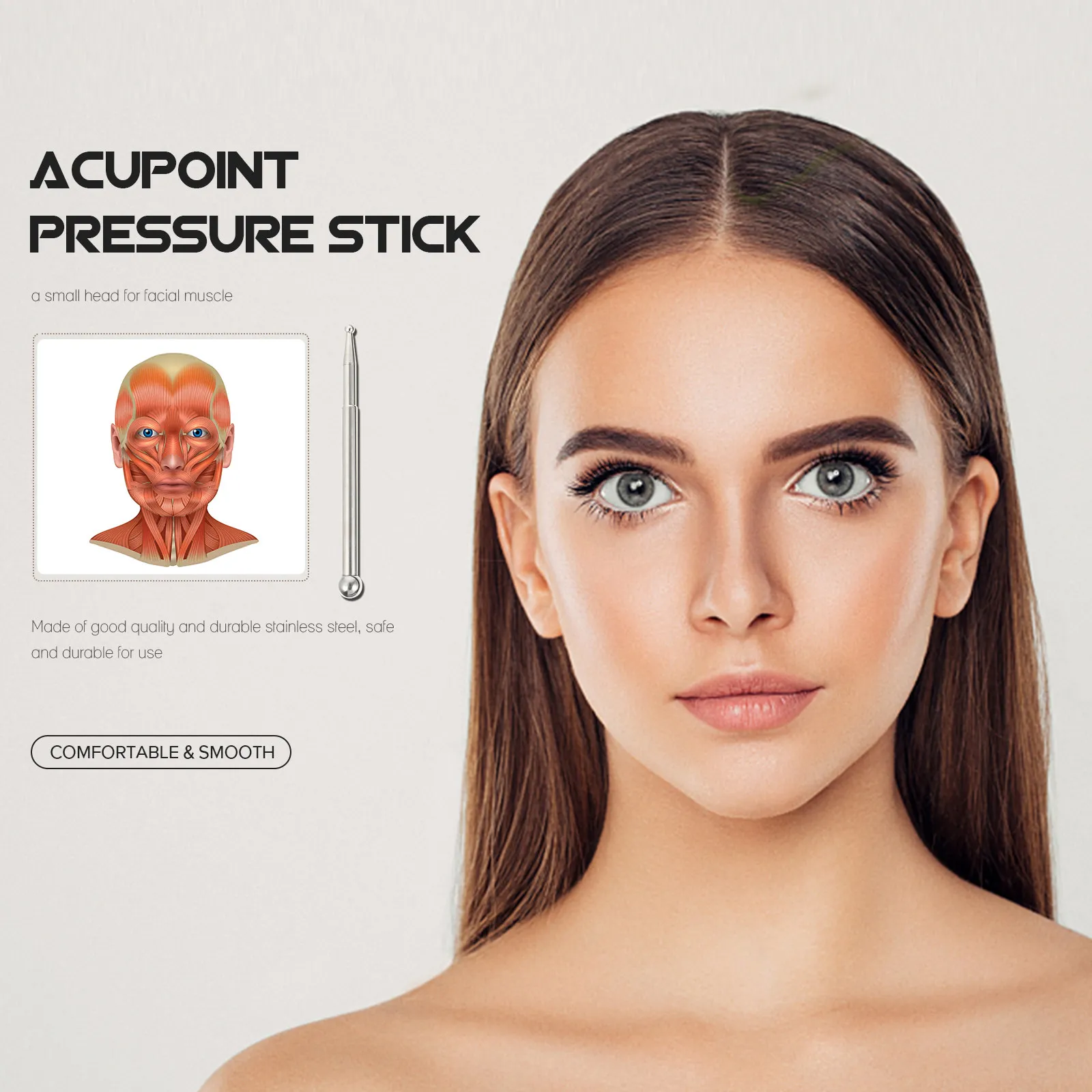 Back Massage Stick Practical Massaging Face Rod Facial Tool Stainless Steel Tools
Back Massage Stick Practical Massaging Face Rod Facial Tool Stainless Steel Tools