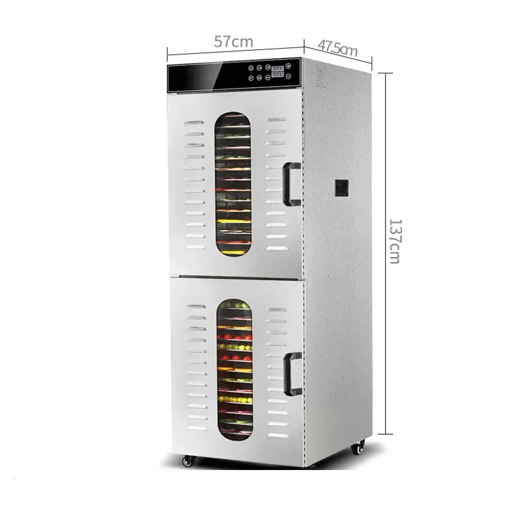 Large Capacity 32 Trays Stainless Steel 304 Food Dehydrator Fruit Vegetable Dryer Meat Drying Chili Dehydrator Machine
Large Capacity 32 Trays Stainless Steel 304 Food Dehydrator Fruit Vegetable Dryer Meat Drying Chili Dehydrator Machine